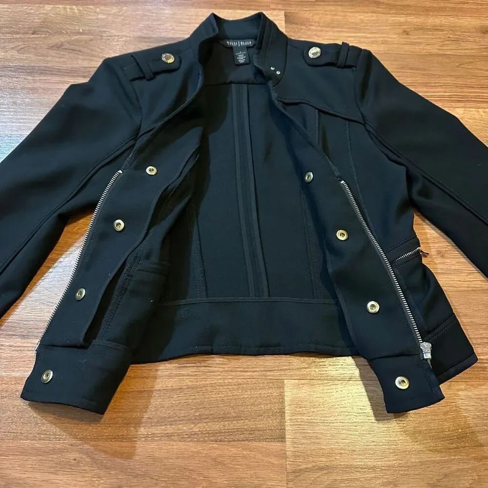 White House Black Market Zip Up Jacket | Women Size 6 - Picture 4 of 12